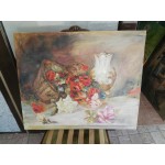 Стара средна картина масло на платно Испания. - 3766 - KA29